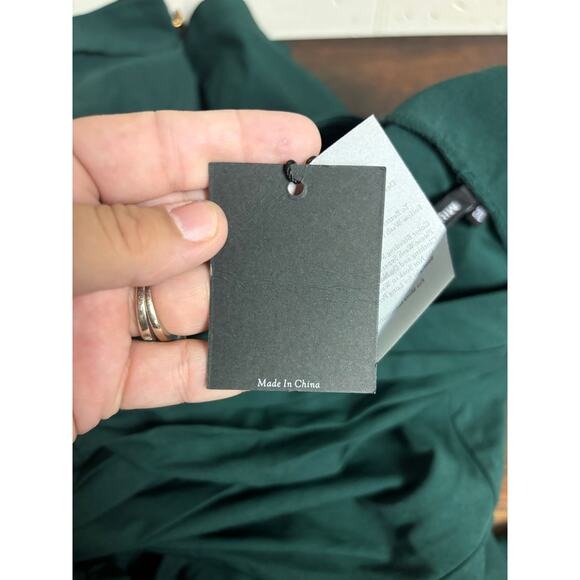 Miusol Green Fit & Flare Midi Dress 2XL NWT | Vintage-Inspired V-Neck Cocktail - Picture 6 of 8